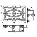 Palete moldada 80x120 carga pesada 1 250 kg - equivalente ao palete europeu