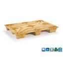 Palete moldada 80x120 carga pesada 1 250 kg - equivalente ao palete europeu