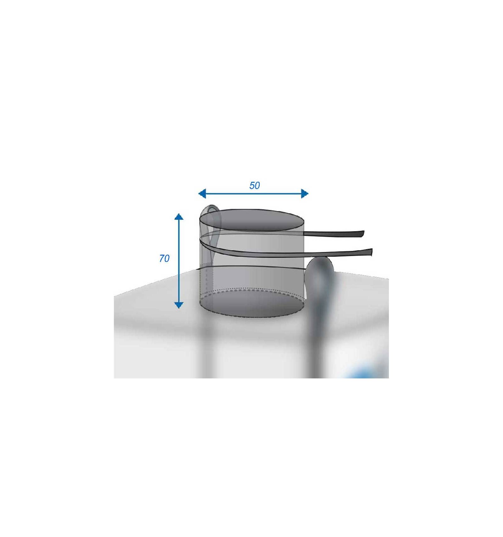 Big Bag para pós e farinhas alimentares 91 x 91 x 170 - 1500 kg - Calha de enchimento - Calha de descarga 2