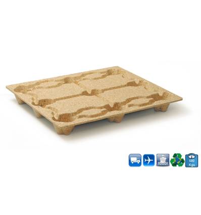 Palete de madeira moldada 1000 x 1200 suporta 600 kg
