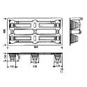 Palete moldada em madeira compósita 40 x 80 - 1 000 kg plano técnico