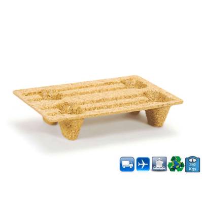 1/4 palete em madeira moldada 400 x 600 - resistência 250 kg