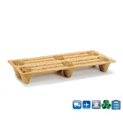 Palete moldada em madeira compósita 40 x 80 - 1 000 kg plano técnico