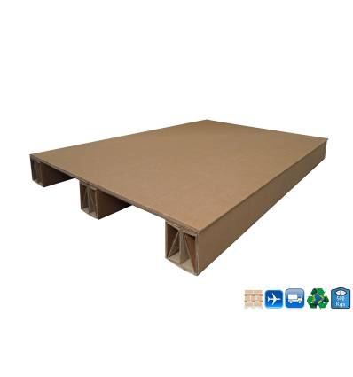 Cardboard Pallet 800 X 1200 X 115- loads 500 kg - reinforced tray