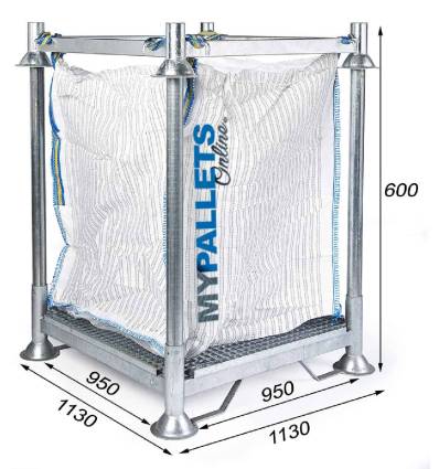 Suporte para Big Bag de filtração — altura 600
