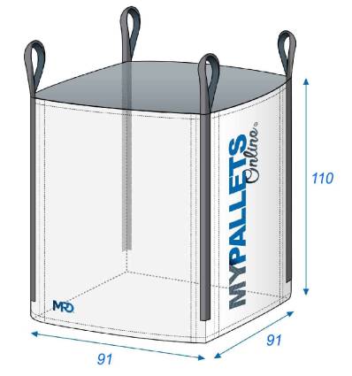 Big bag filtrante 91x91x110 1500 kg