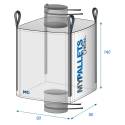 Big Bag FIBC voor voedingsmiddelen 1 ton 90 x 90 x 140 cm 1000 kg