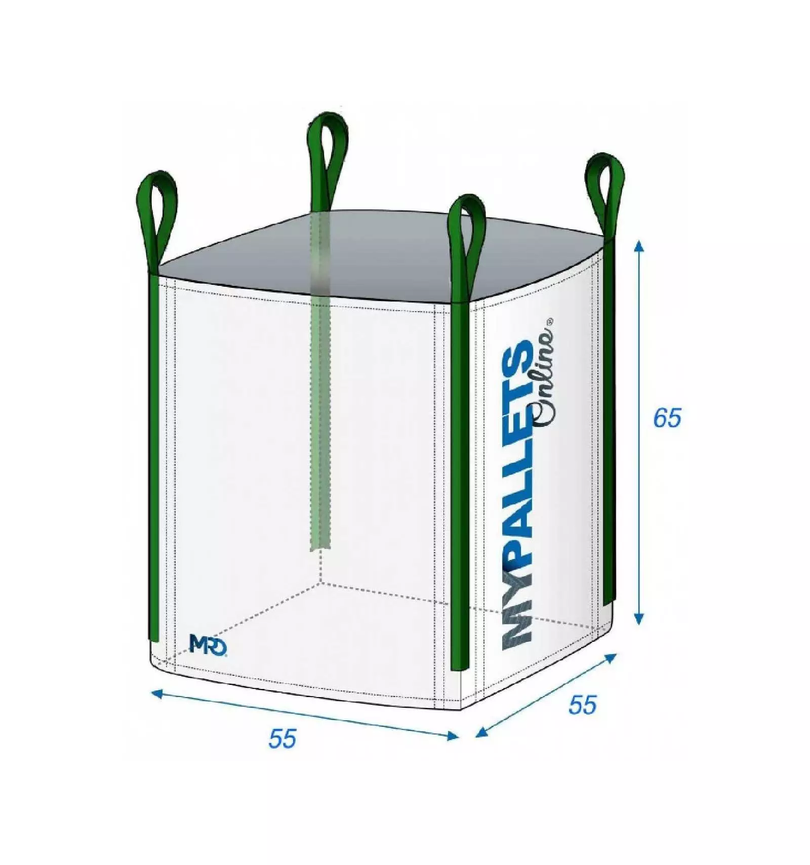 Mini Bulk Bag Home Waste  Storage Dimensions 55X55X65 Loads 500kg