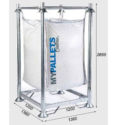 Suporte Reforçado para Big Bag 1200x1200 Altura 2655 mm