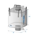 Big Bag 96 x 96 x 160 - 1500 kg - Calha de enchimento - Calha de esvaziamento