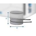 Big Bag de grande capacidade, circular 95 x 95 x 200, 1500 kg, boca de descarga 40 x 50