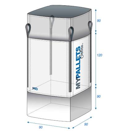 Big Bag com fundo abrível 90x90x120 1000 kg