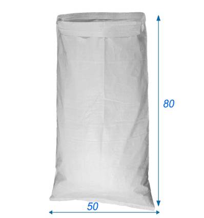 Sacos de plástico reutilizáveis 50 x 80 45 L - Branco