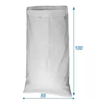 Sac plastique réutilisable 55X100 50 litres- Blanc