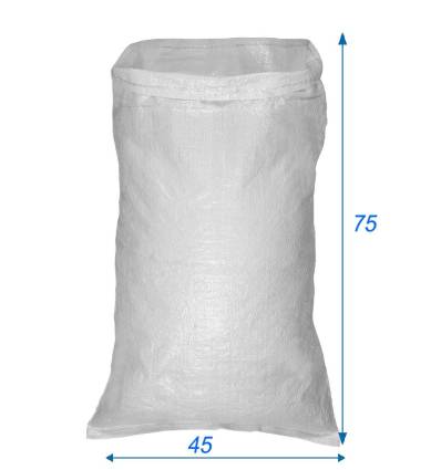 Gewebesack aus Polypropylen Weiß 45X75 cm