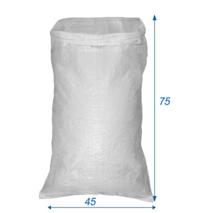 Saco em polipropileno reutilizável 32 litros 45x75 - branco