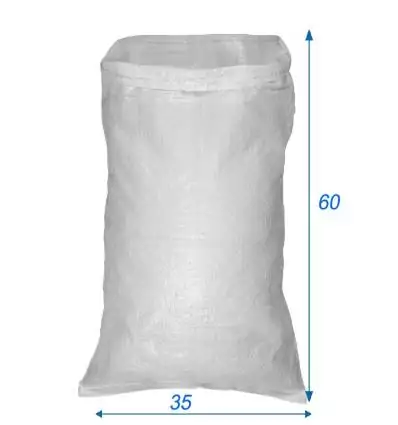 Gewebesack aus Polypropylen mit Futter Weiß 35X60 cm