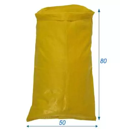 PP sacchi tessuta in rafia Giallo 50X80 cm