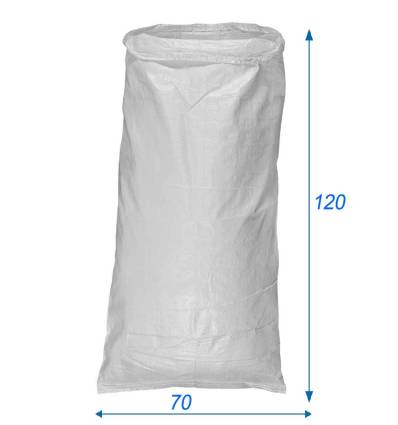 Bolsa de tejido Polypro Blanco 70X120 cm