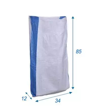 Polypropylene woven bag with gussets Blue 12X34X85