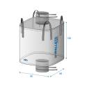 Big Bag alimentar com alças cruzadas, 95 x 95 x 130 cm, 1250 kg