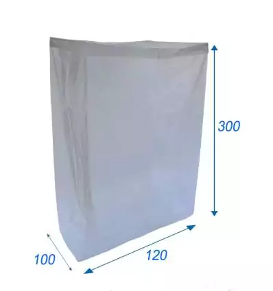 Cover for Bulk Bag Transparent 100X120X300