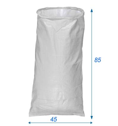Sacos de polipropileno tecido com forro 45X85 35 litros - Branco