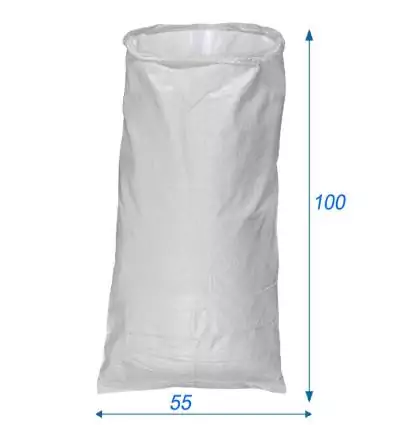 Bolsa tejida de polipropileno con forro Blanco 55X100 cm