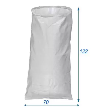 Bolsa tejida de polipropileno con forro Blanco 70X122 cm