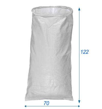 Polypro woven bag with lining White 70X122