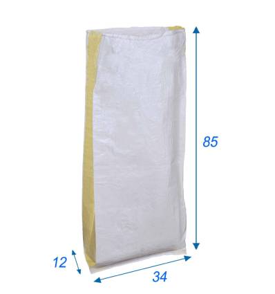 Sacchi tessuta riutilizzabile con soffietti Giallo 12X34X85 cm