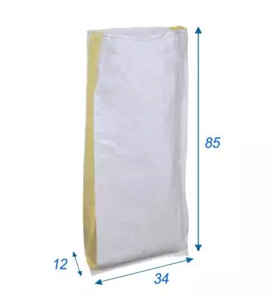 Wiederverwendbare gewebte Tasche mit Seitenfalten Gelb 12X34X85 cm