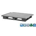 Palete de plástico 1100 x 1300 com 6 patins