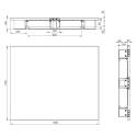 Palete de plástico 1100 x 1300 com 6 patins
