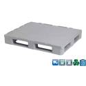 Palete de plástico 1000x1200 higiénico com 5 sapatas