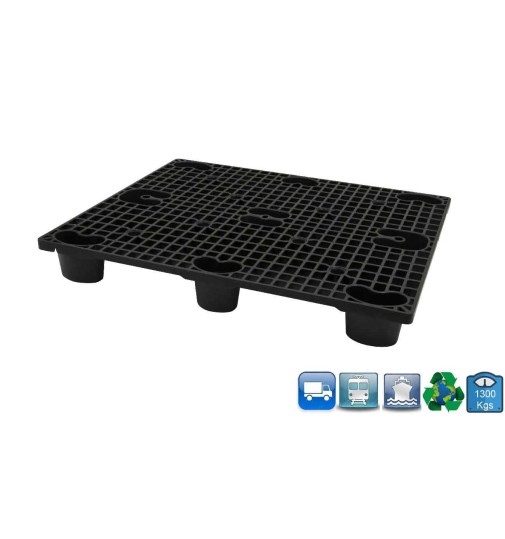 Pallet Rounded Plastic Pallet 1000X1200 9 rounded blocks - MyPalletsOnline