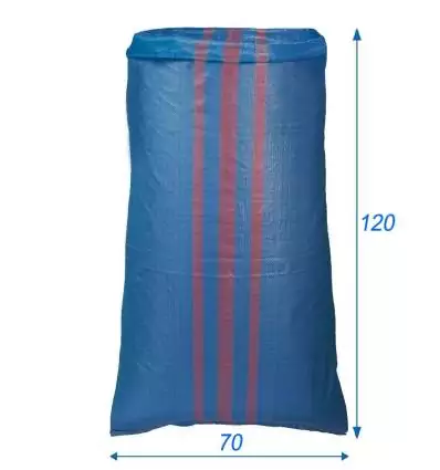 Sacchi tessuta riutilizzabile in rafia PP Blu 70X120 cm