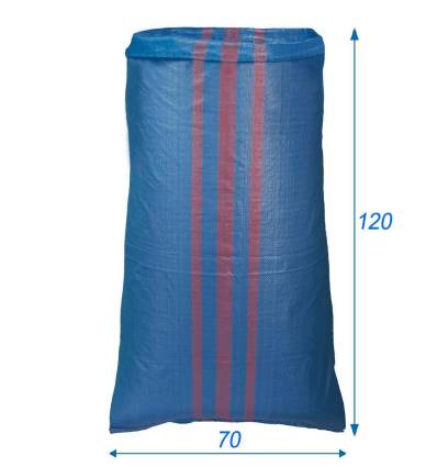 Sacos de polipropileno (PP) tecidos 70 x 120 cm, 90 litros - Azul