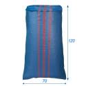 Sacos de polipropileno (PP) tecidos 70 x 120 cm, 90 litros - Azul
