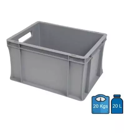 Plastic Crate 300x400 Full bottom & sides 20 Litres
