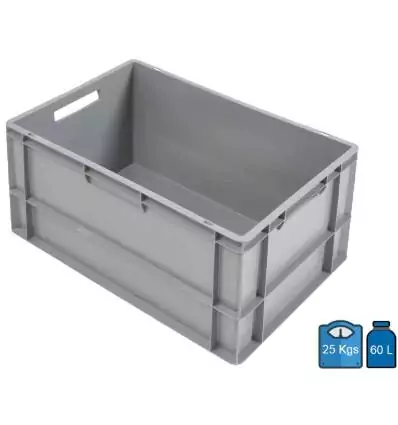 Kunststoffbox 400x600 Voller Boden & Wände 60 Liter