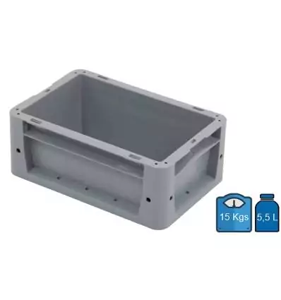 Plastic crate 200x300 Smooth bottom 5.5 Litres