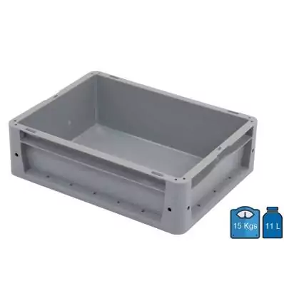 Plastic crate 300x400 Smooth bottom 11 Litres
