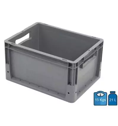 Plastic crate 300x400 Smooth bottom 21 Litres