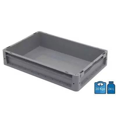 Plastic crate 400x600 Reinforced bottom Height 125 mm