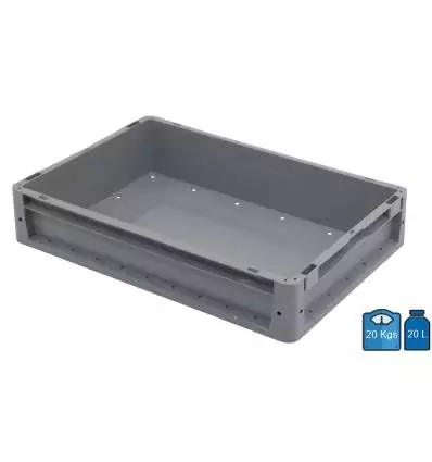 Plastic crate 400x600 Bottom with holes for drainage 24 Litres
