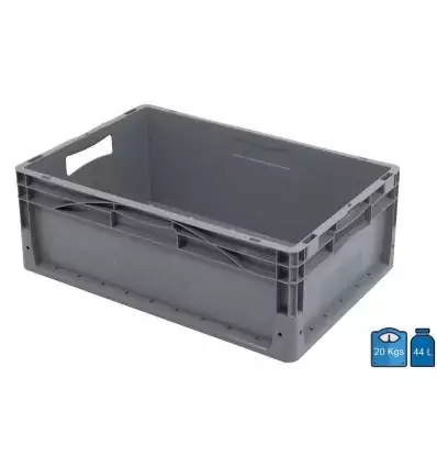 Caja de plástico 400x600 Fondo con agujeros para drenaje 44 Litros