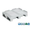 Palete de plástico 600 x 800 x 160 - Multi-rotação - Tabuleiro maciço