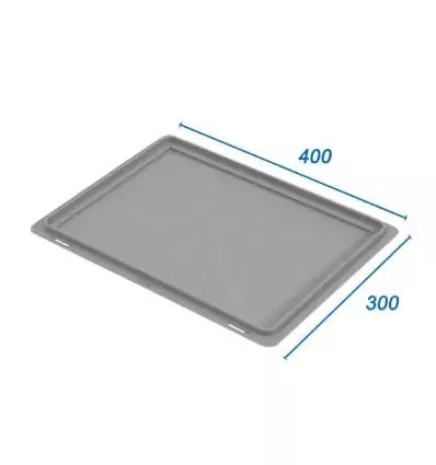 Tapa de plástico 300x400 sin bisagras para caja 300X400