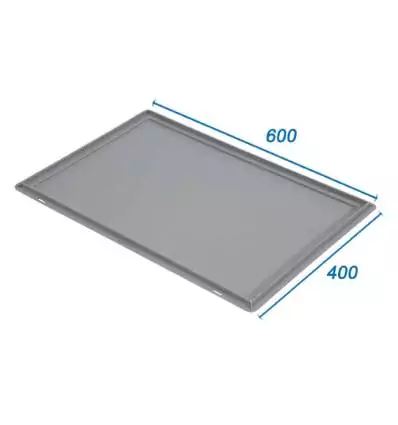 Tapa de plástico 400x600 sin bisagras para caja 400X600